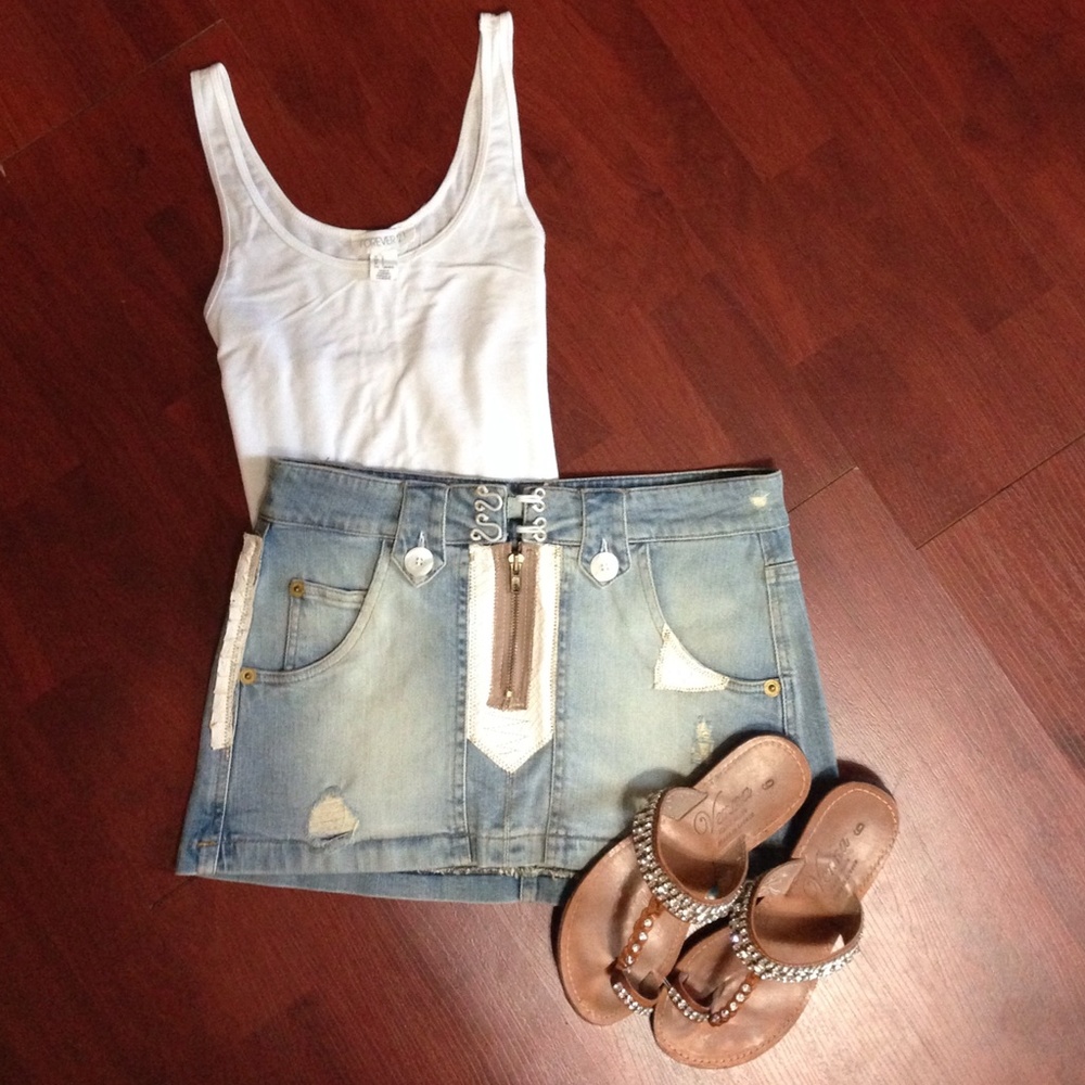 🇮🇹 Pinko Denim Mini Skirt